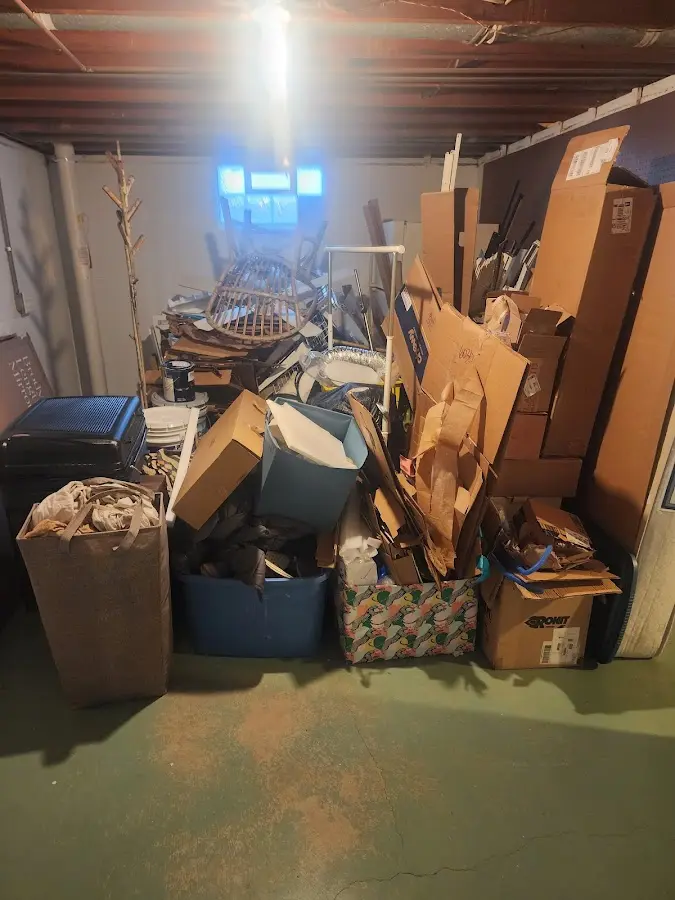 Roll-off dumpster container at job site for 8 Yard Dumpster Rental in Fruitville